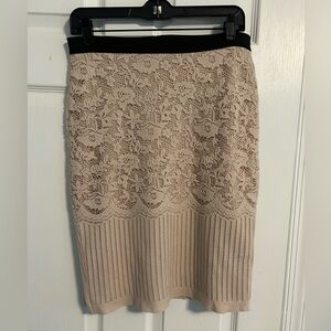 Beige Knit Skirt